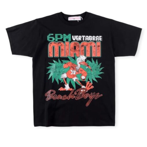 Vertabrae 6 PM Miami T-shirt Black