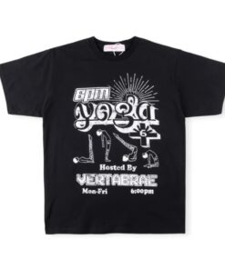 Vertabrae 6pm Yoga T-shirt Black