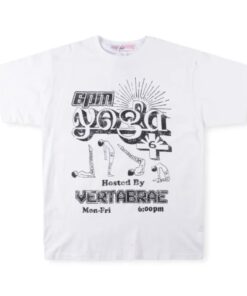 Vertabrae 6pm Yoga T-shirt White