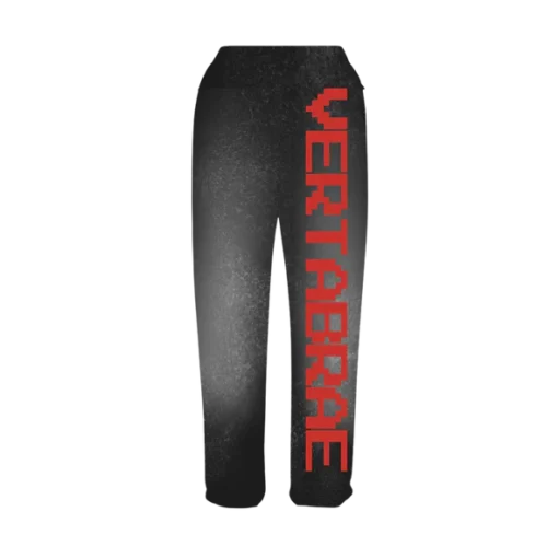 Vertabrae Black with Red Logo Sweatpant