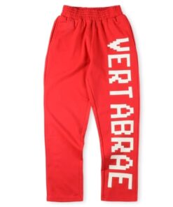 Vertabrae Red with White Logo Sweatpant